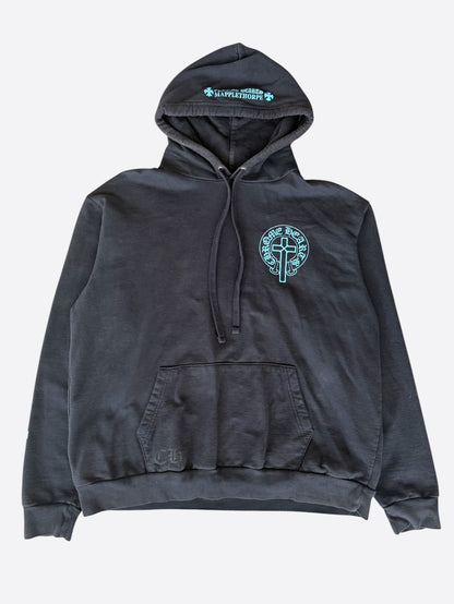 Chrome Hearts Mapplethorpe Black & Blue Horseshoe Logo Hoodie
