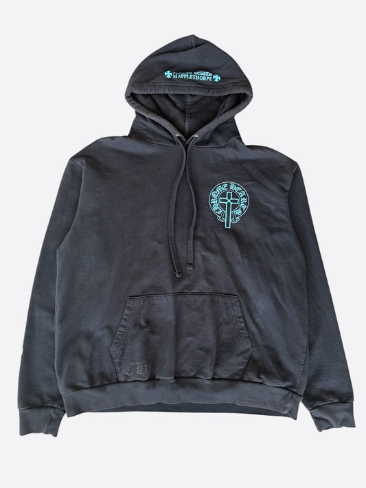 Chrome Hearts Mapplethorpe Black & Blue Horseshoe Logo Hoodie