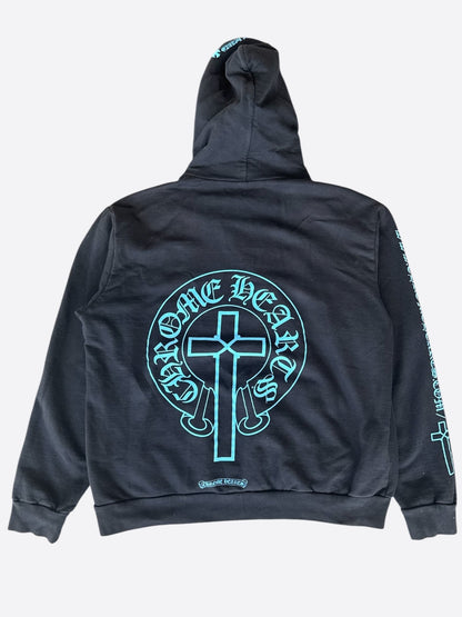 Chrome Hearts Mapplethorpe Black & Blue Horseshoe Logo Hoodie