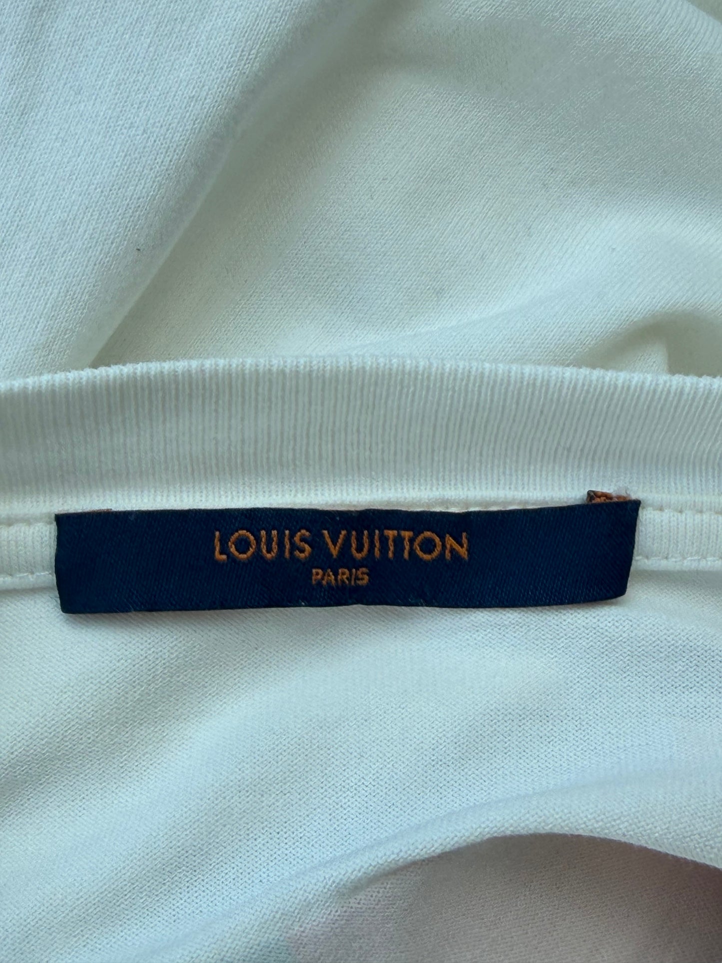 Louis Vuitton White Barcode Logo T-Shirt