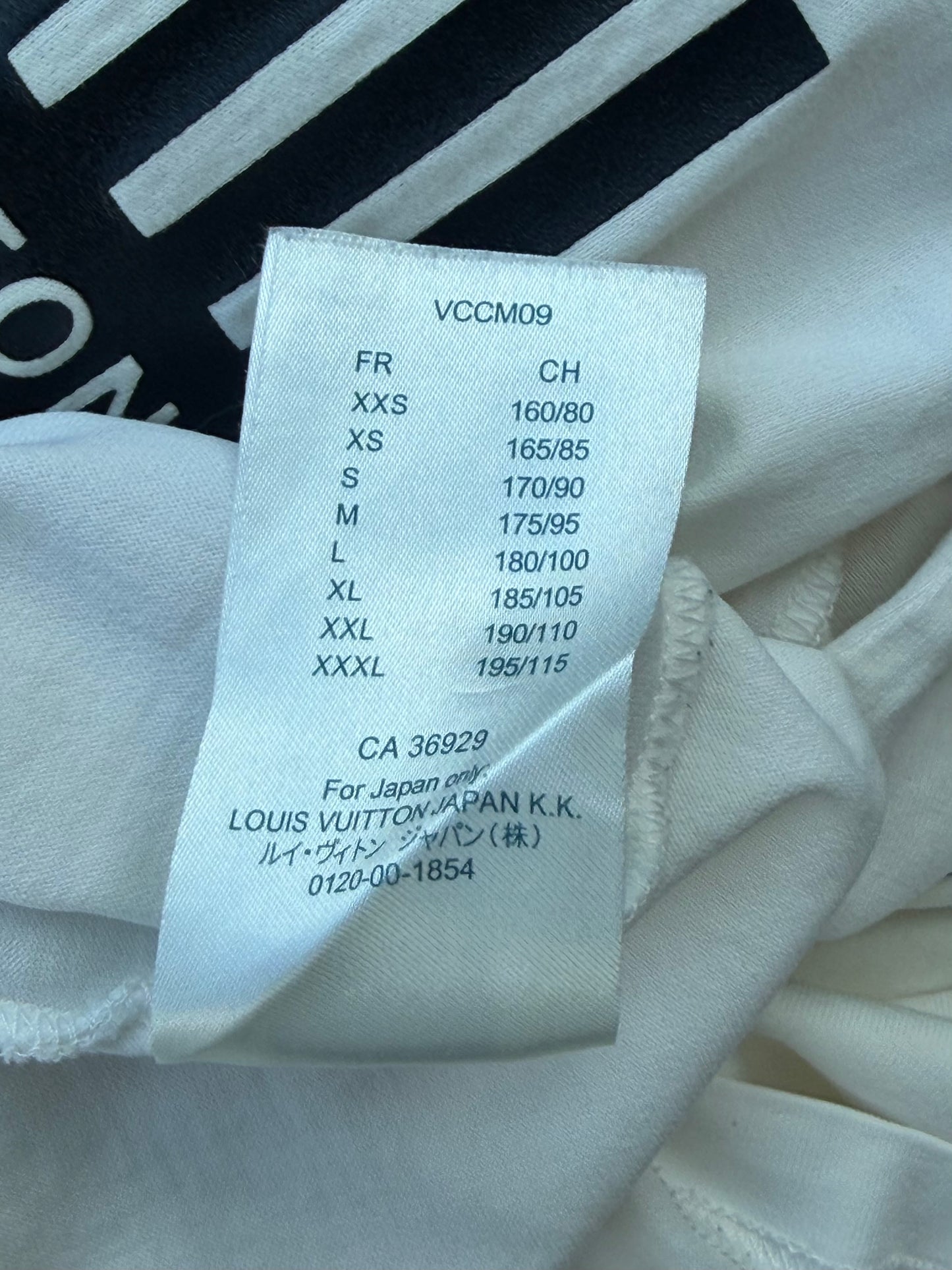 Louis Vuitton White Barcode Logo T-Shirt