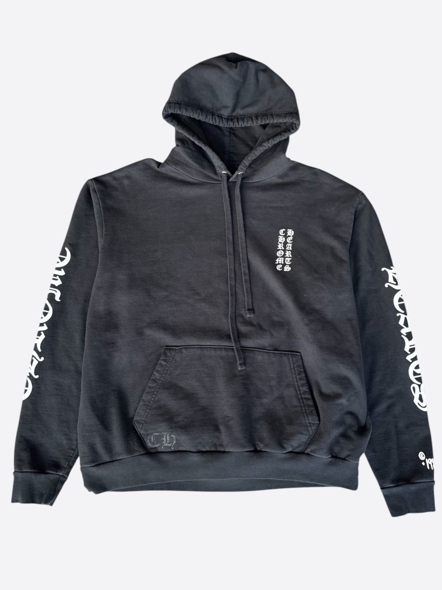 Chrome Hearts Black & White 1988 Script Logo Hoodie