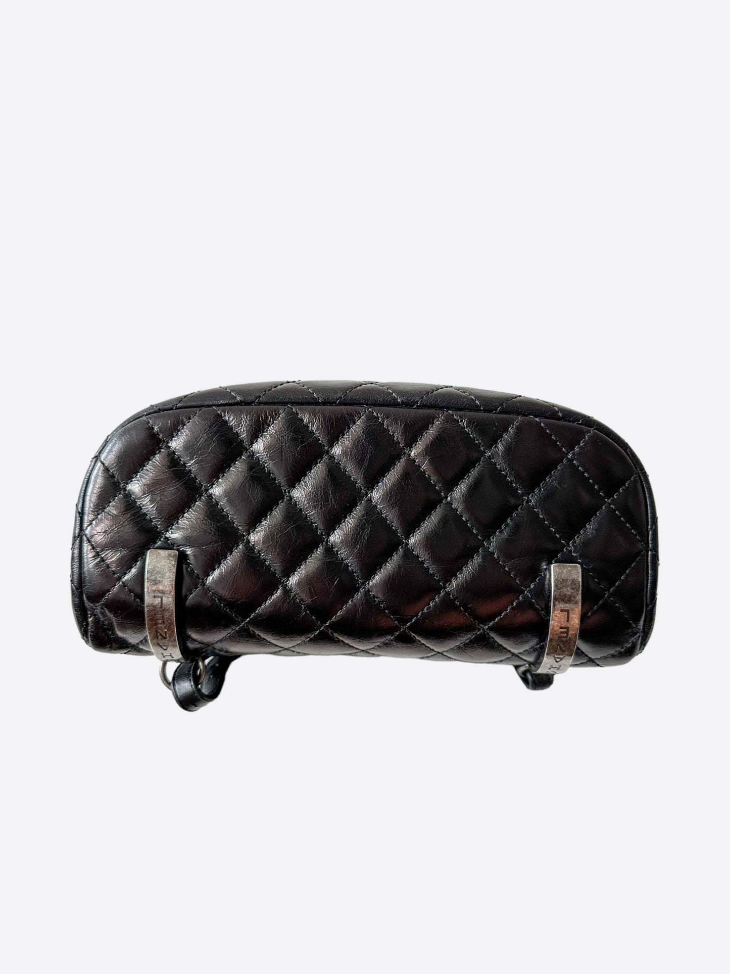 Chanel Black Quilted Glazed Calfskin Mountain Backpack