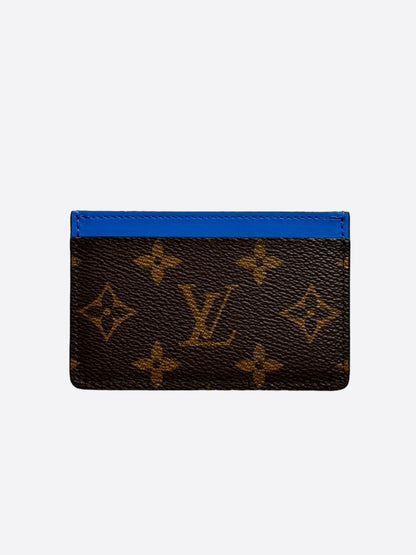 Louis Vuitton Blue & Brown Monogram Cardholder