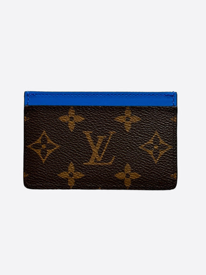 Louis Vuitton Blue & Brown Monogram Cardholder