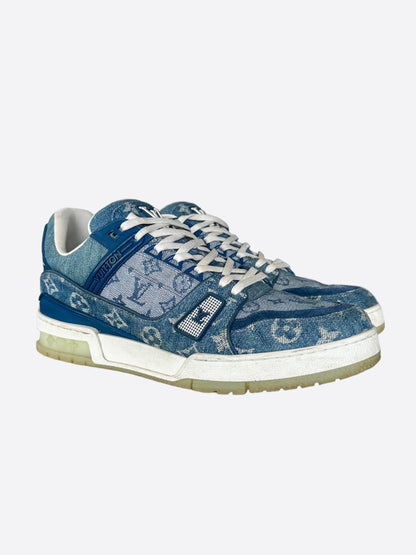 Louis Vuitton Blue Denim Monogram Trainers