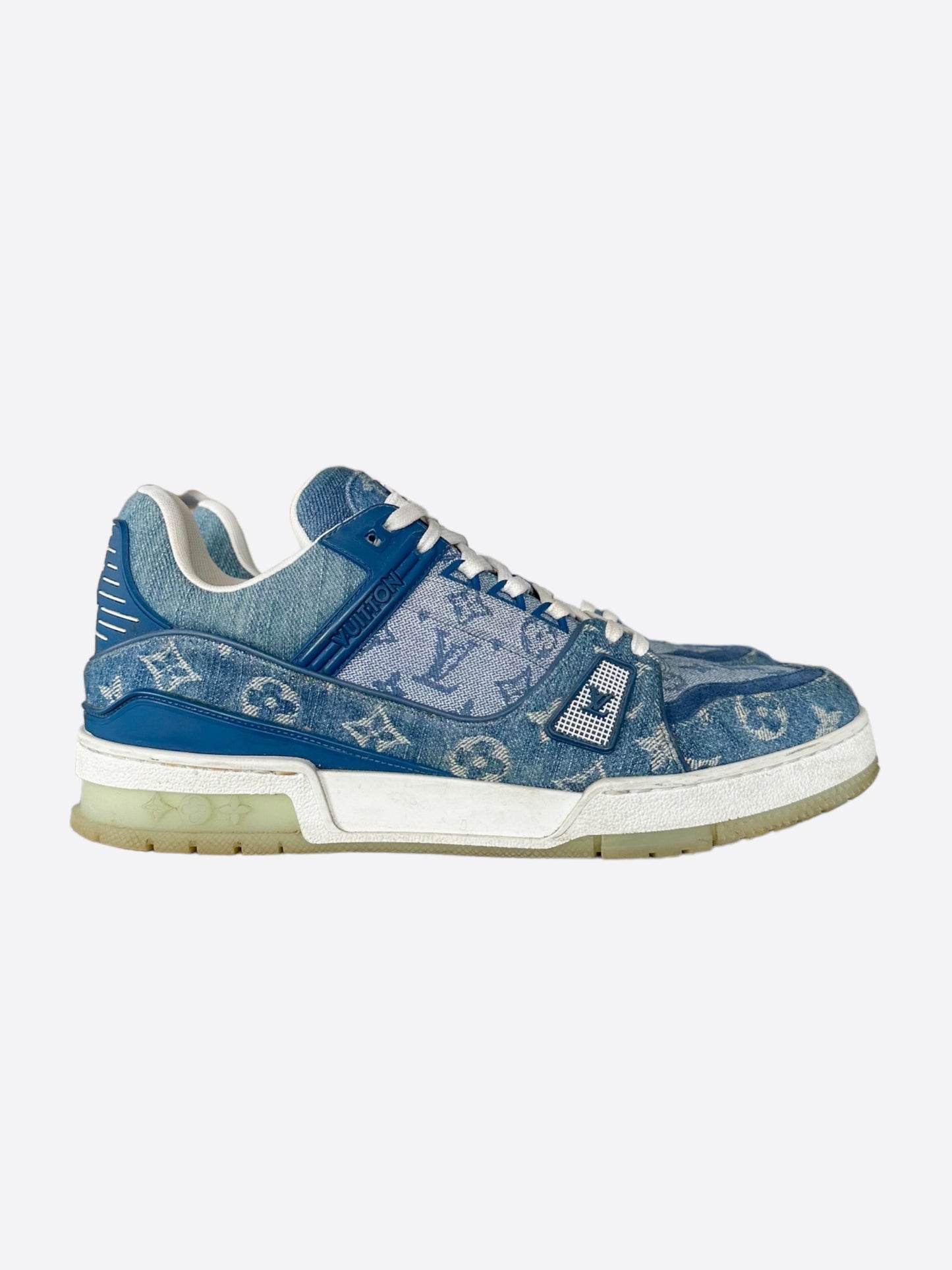 Louis Vuitton Blue Denim Monogram Trainers