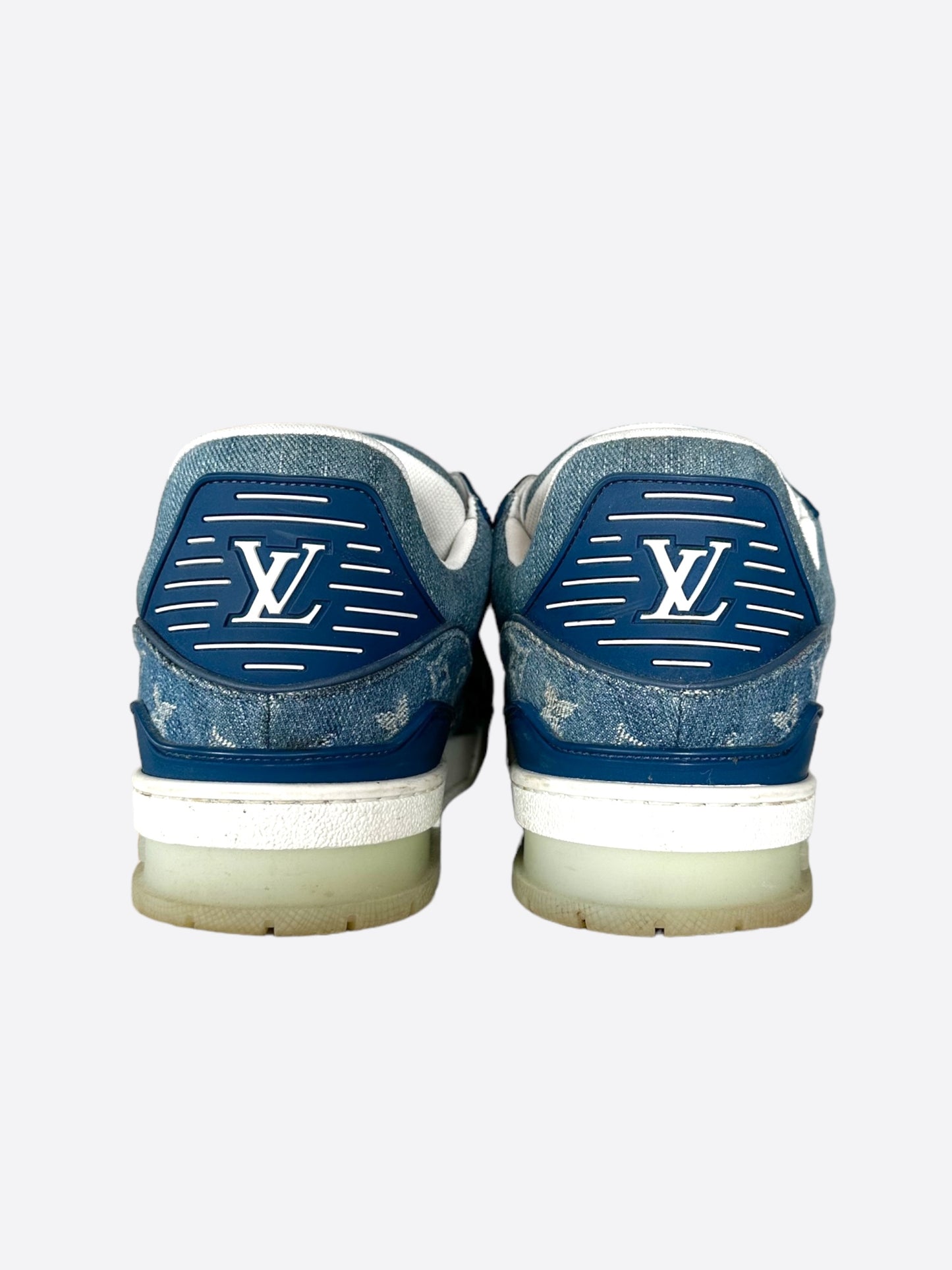 Louis Vuitton Blue Denim Monogram Trainers