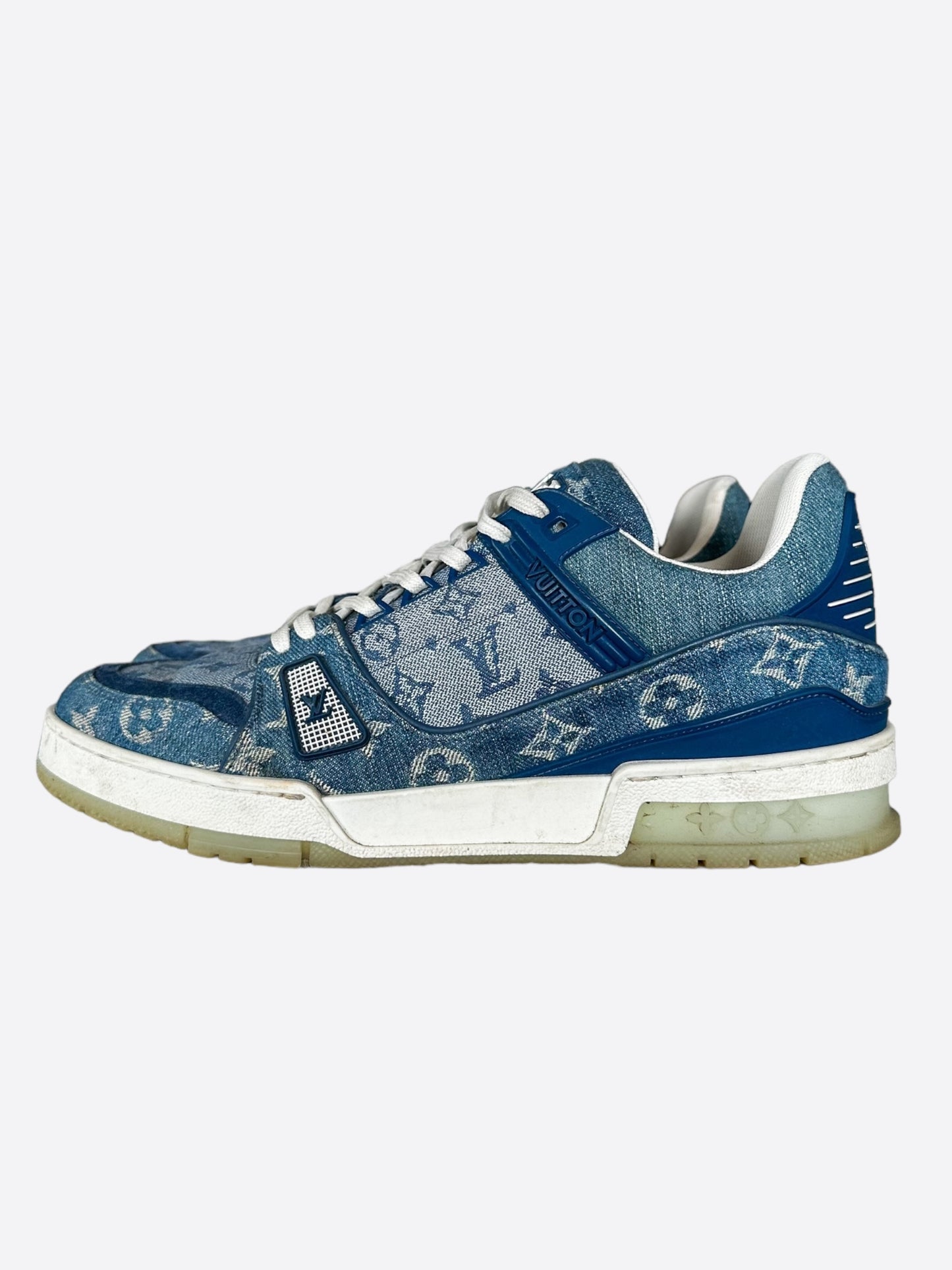 Louis Vuitton Blue Denim Monogram Trainers