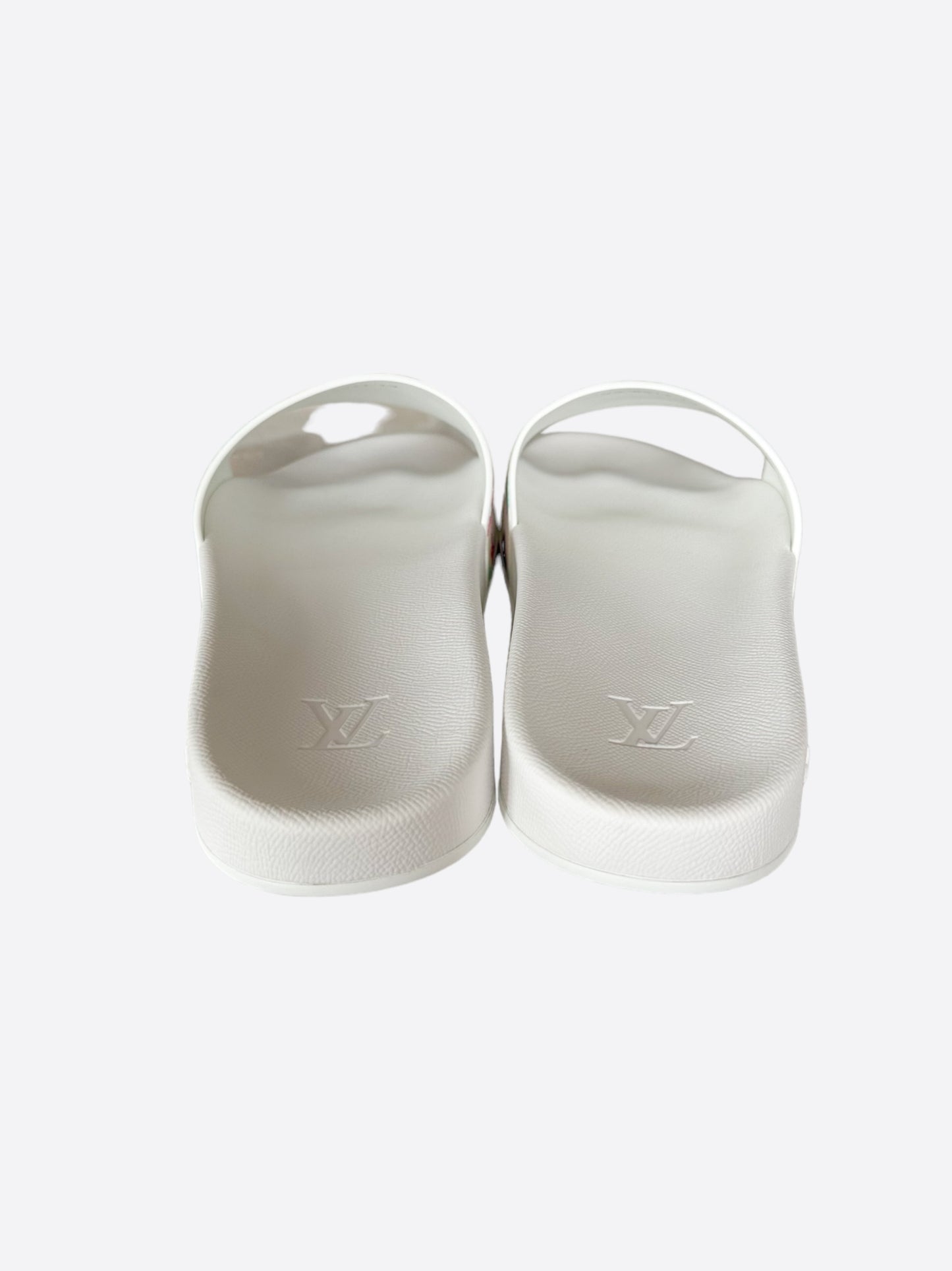 Louis Vuitton White Watercolor Monogram Slides