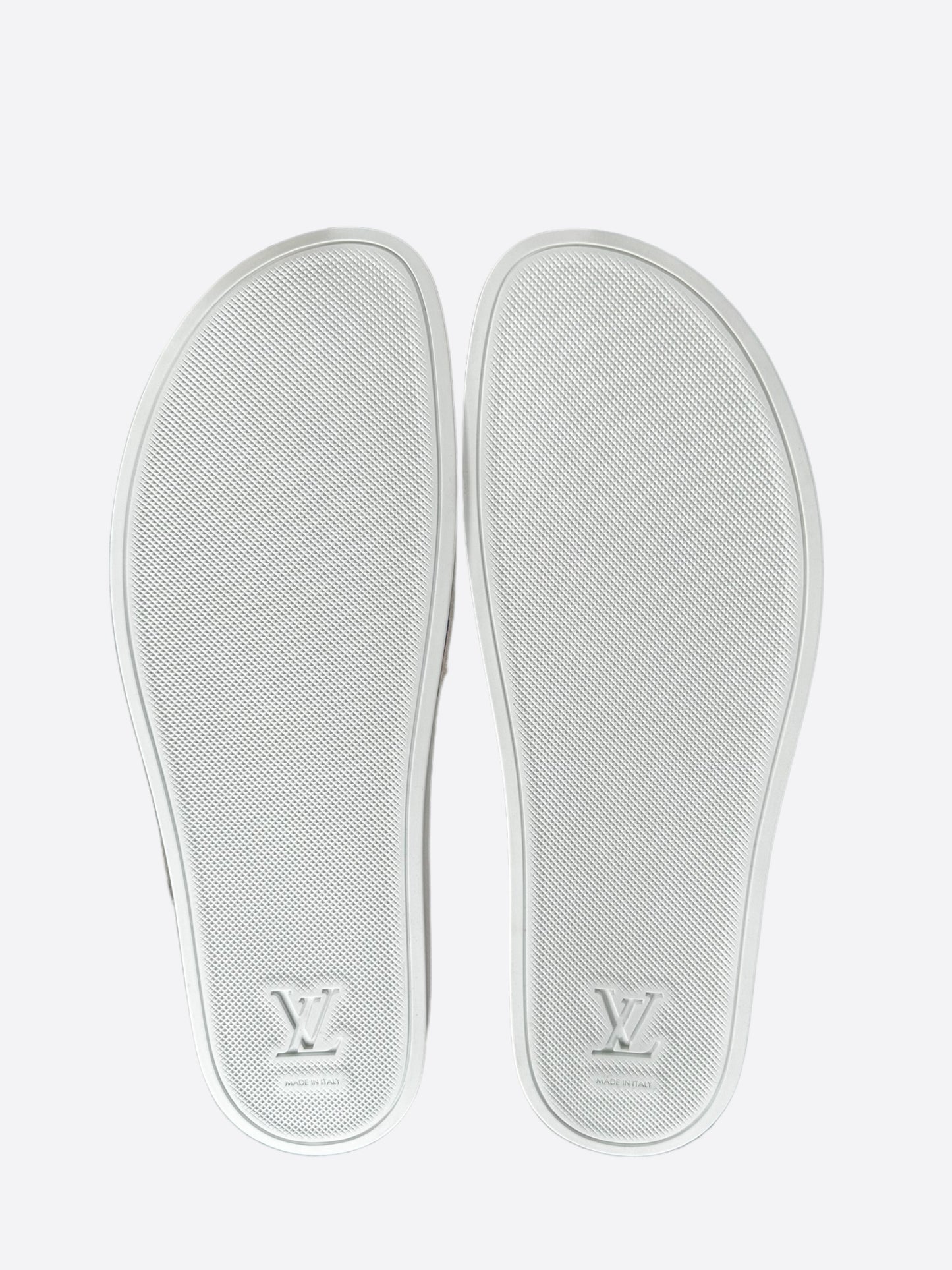 Louis Vuitton White Watercolor Monogram Slides