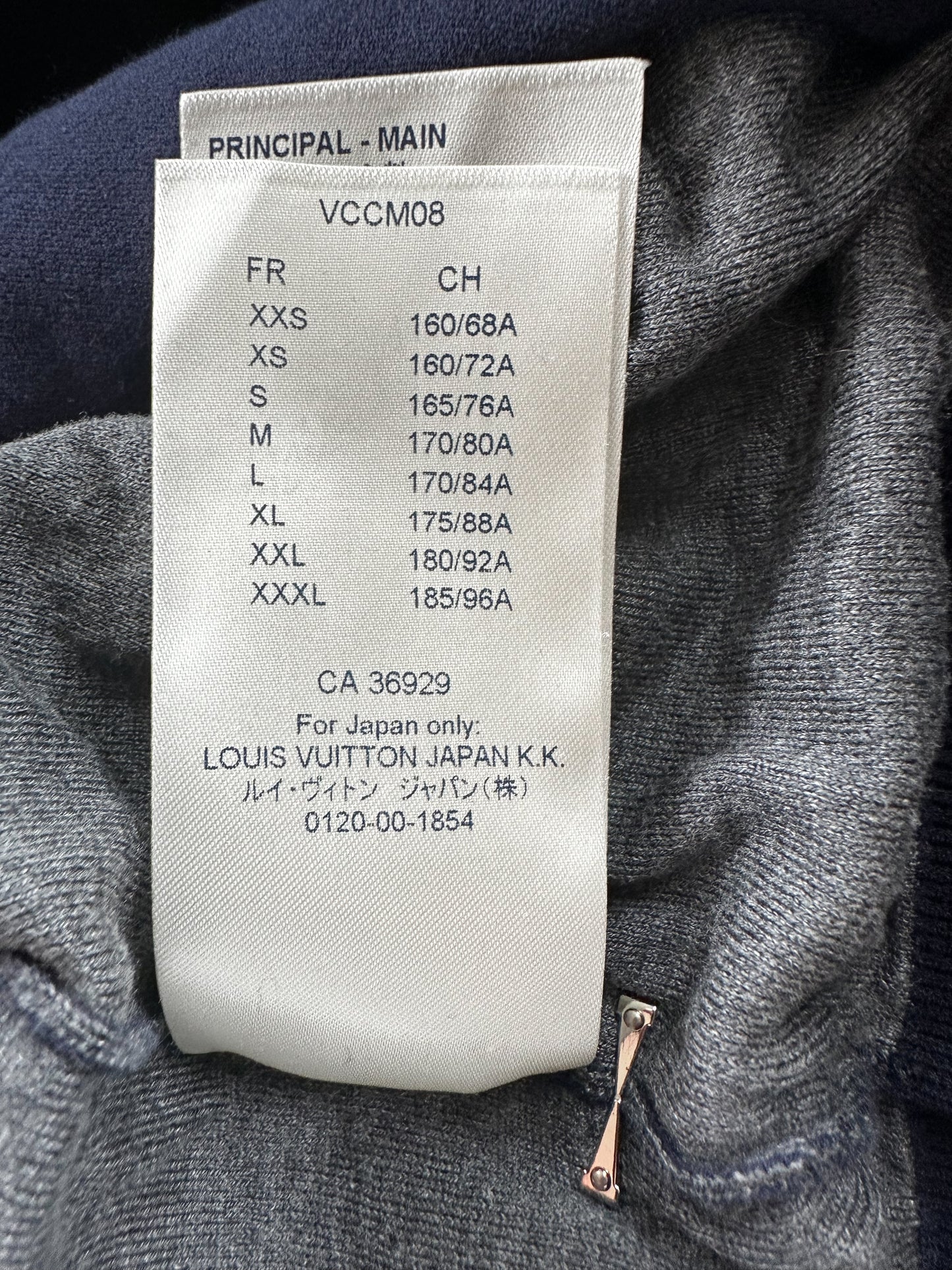 Louis Vuitton Navy Monogram Zip Up Jacket