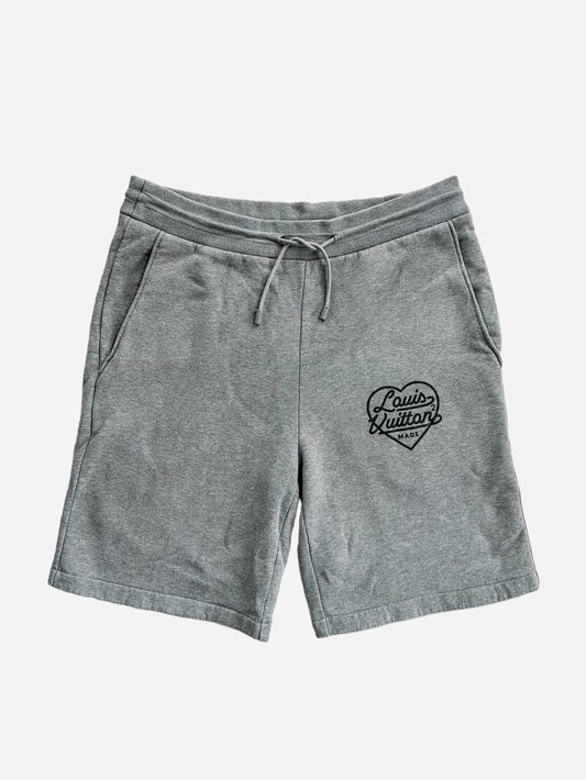 Louis Vuitton Nigo Grey Heart Logo Shorts