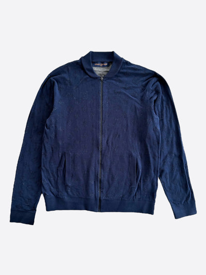 Louis Vuitton Navy Monogram Zip Up Jacket