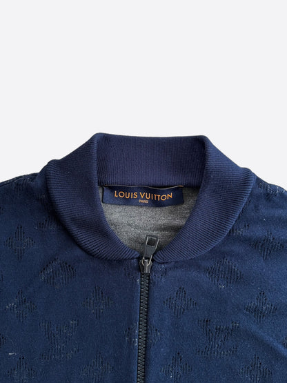 Louis Vuitton Navy Monogram Zip Up Jacket