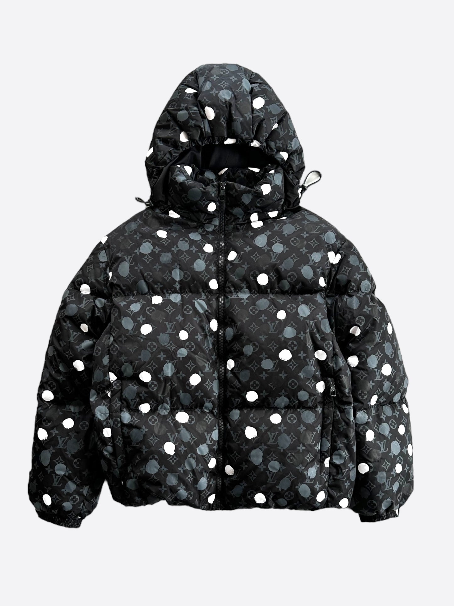 Louis Vuitton Yayoi Kusama Black Polka Dot Monogram Puffer Jacket