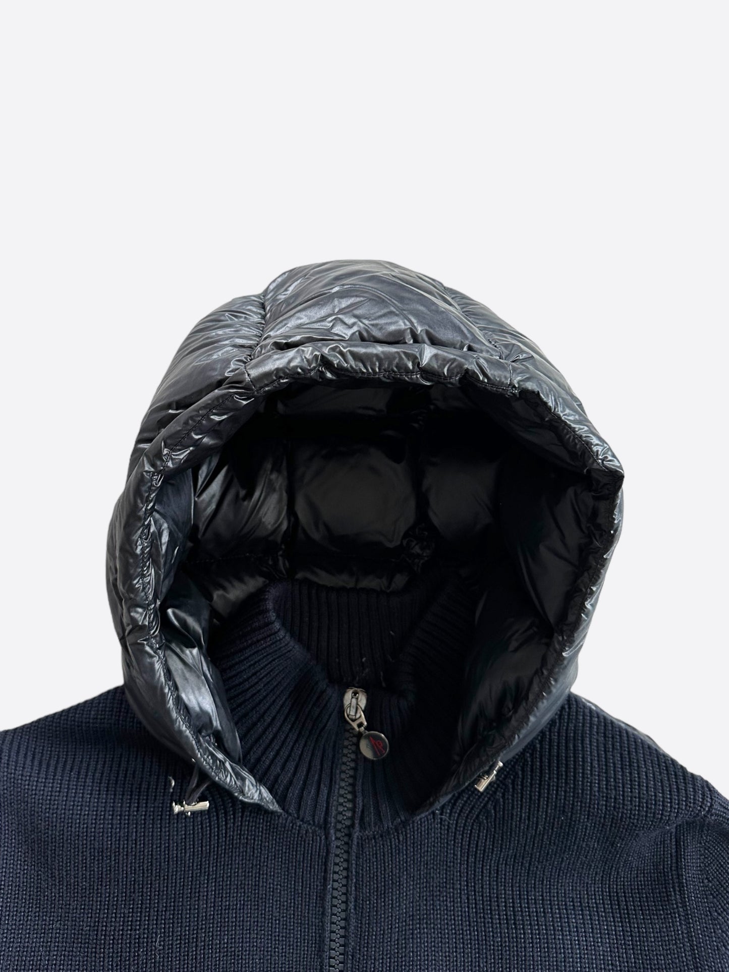 Moncler Navy Maglione Hooded Zip Up Cardigan