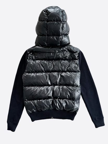 Moncler Navy Maglione Hooded Zip Up Cardigan