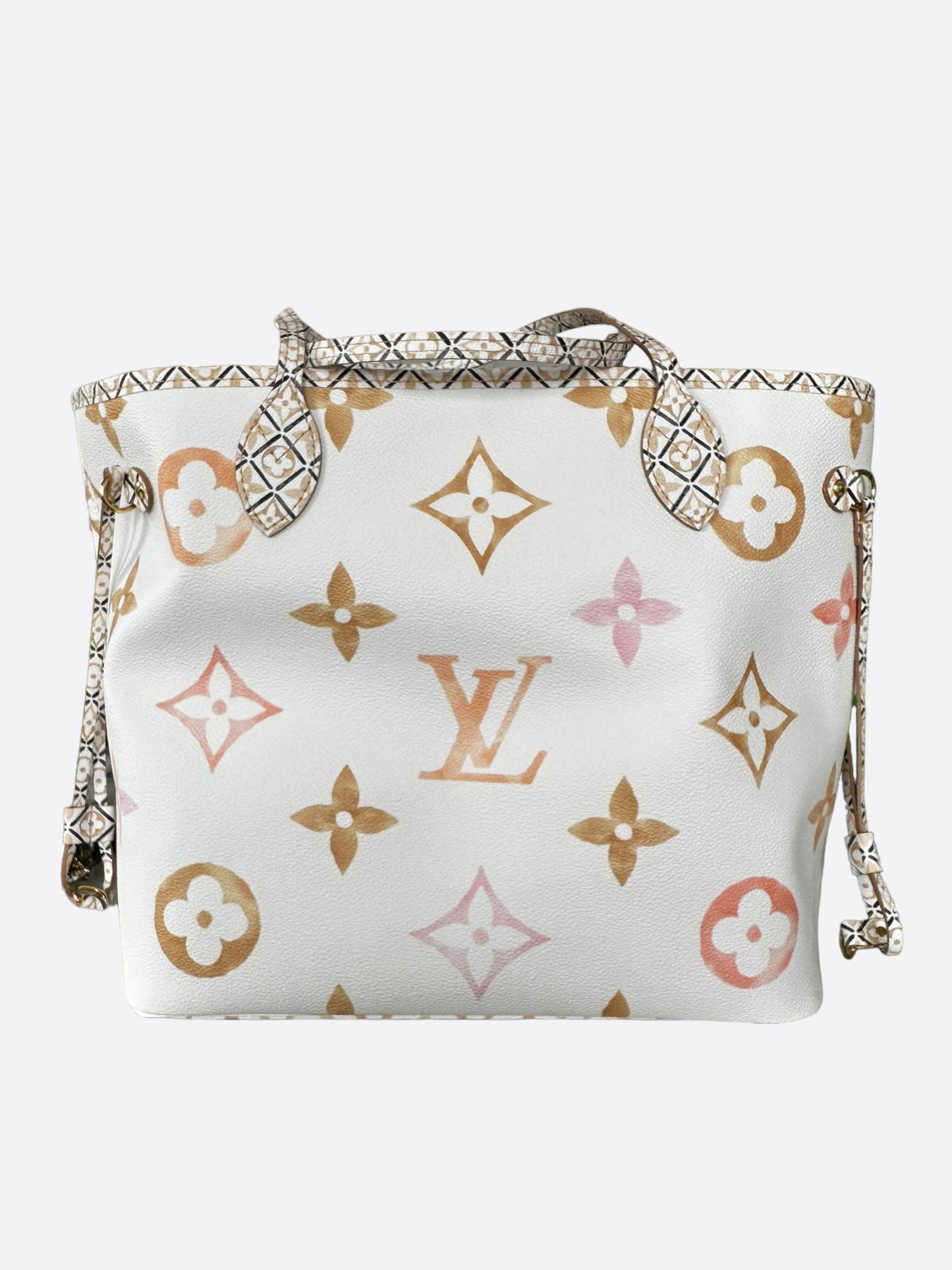 Louis Vuitton Beige Crafty Monogram Neverfull MM