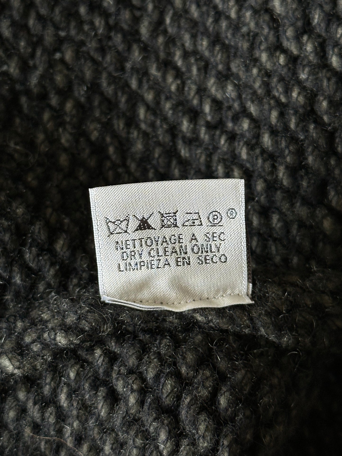 Hermes Grey Knit Cashmere Zip Up Cardigan