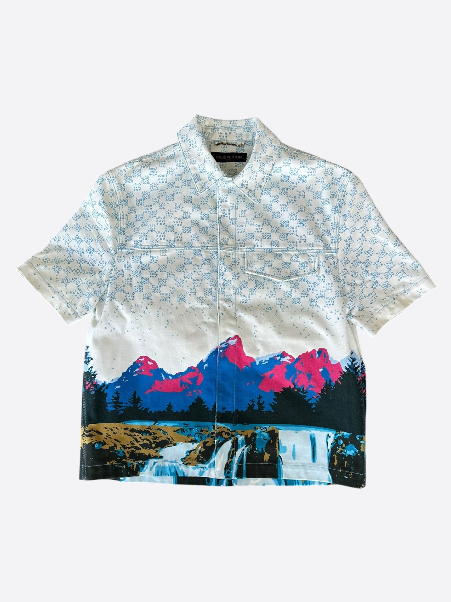 Louis Vuitton Multicolor Landscape Denim Shirt