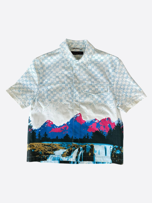 Louis Vuitton Multicolor Landscape Denim Shirt