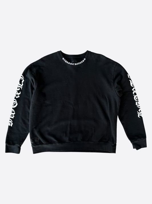 Chrome Hearts Black & White Neck Logo Sweater