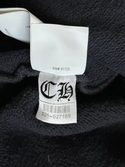 Chrome Hearts Navy & Red Triple Cross Patch Paper Jam Quarter Zip Sweater