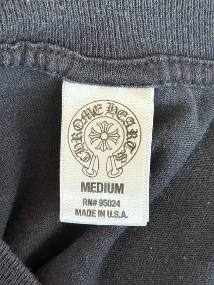 Chrome Hearts Black & White Horseshoe Cross Logo T-Shirt