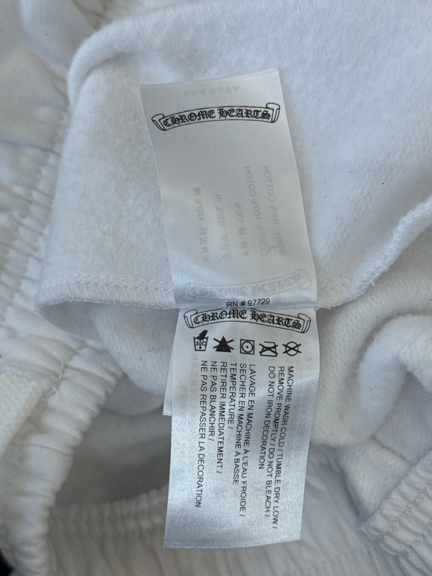 Chrome Hearts White & Black Deadly Doll Women's Sweatpants