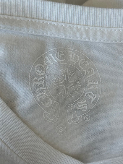 Chrome Hearts White & Black Horseshoe Logo T-Shirt