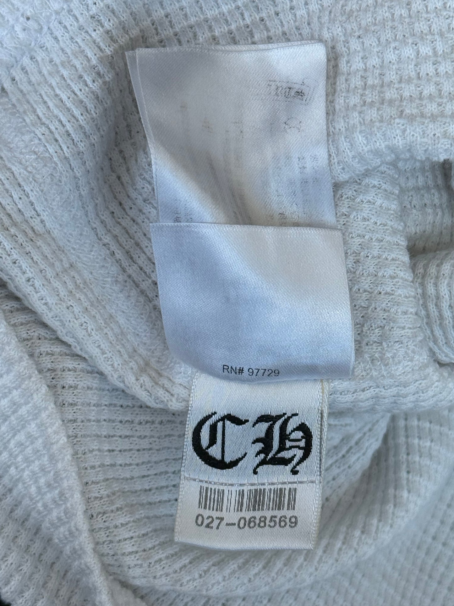 Chrome Hearts Matty Boy White Sinister Thermal Longsleeve T-Shirt