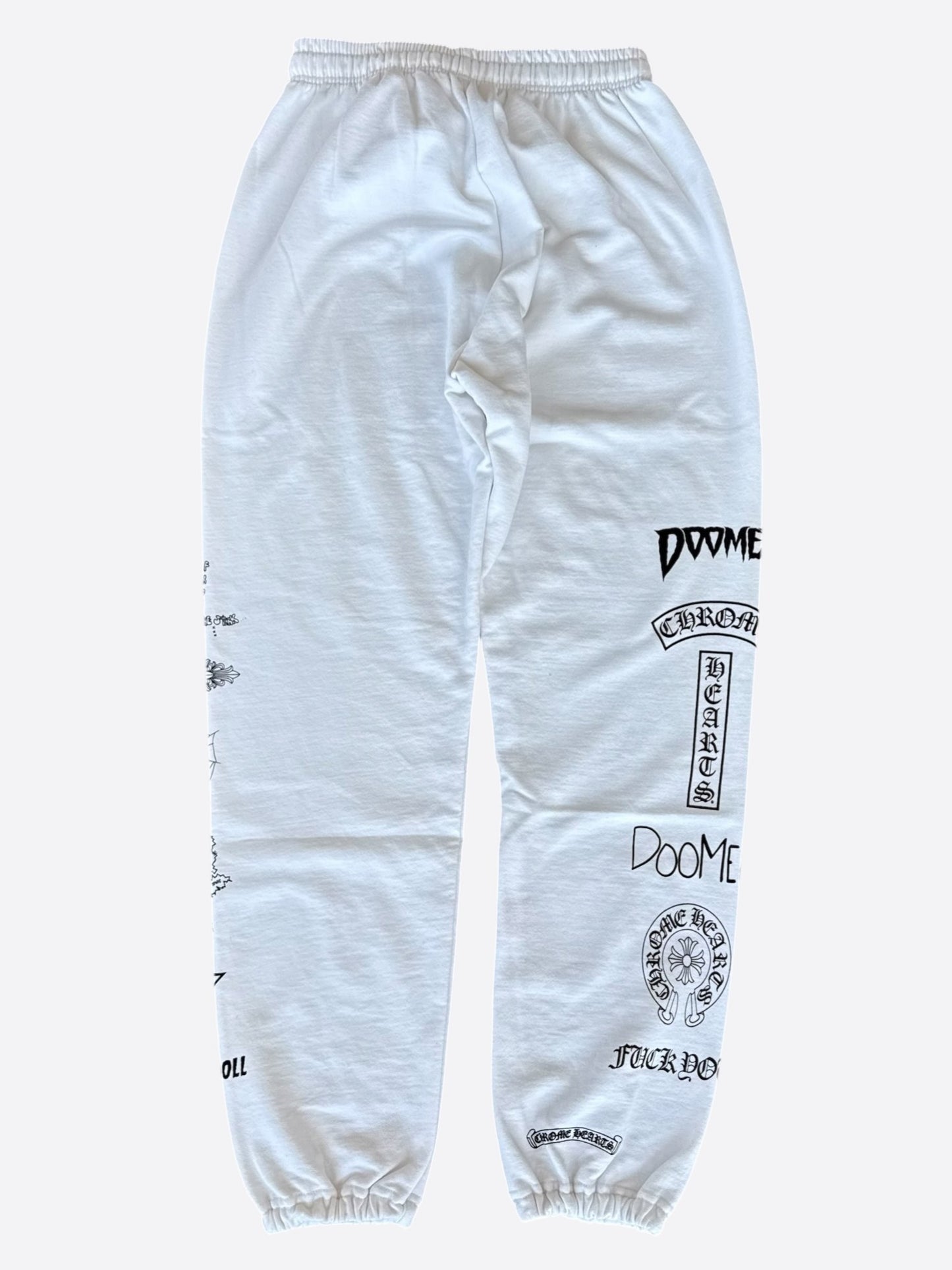 Chrome Hearts White & Black Deadly Doll Women's Sweatpants