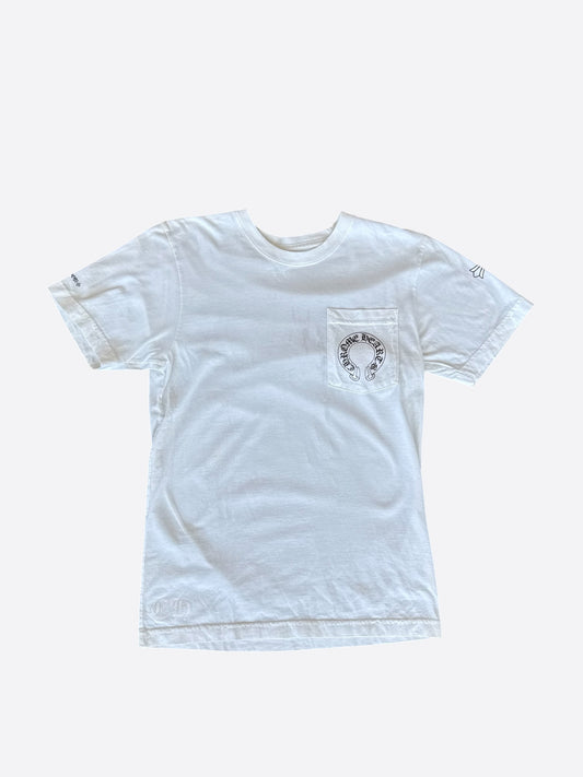 Chrome Hearts White & Black Horseshoe Logo T-Shirt
