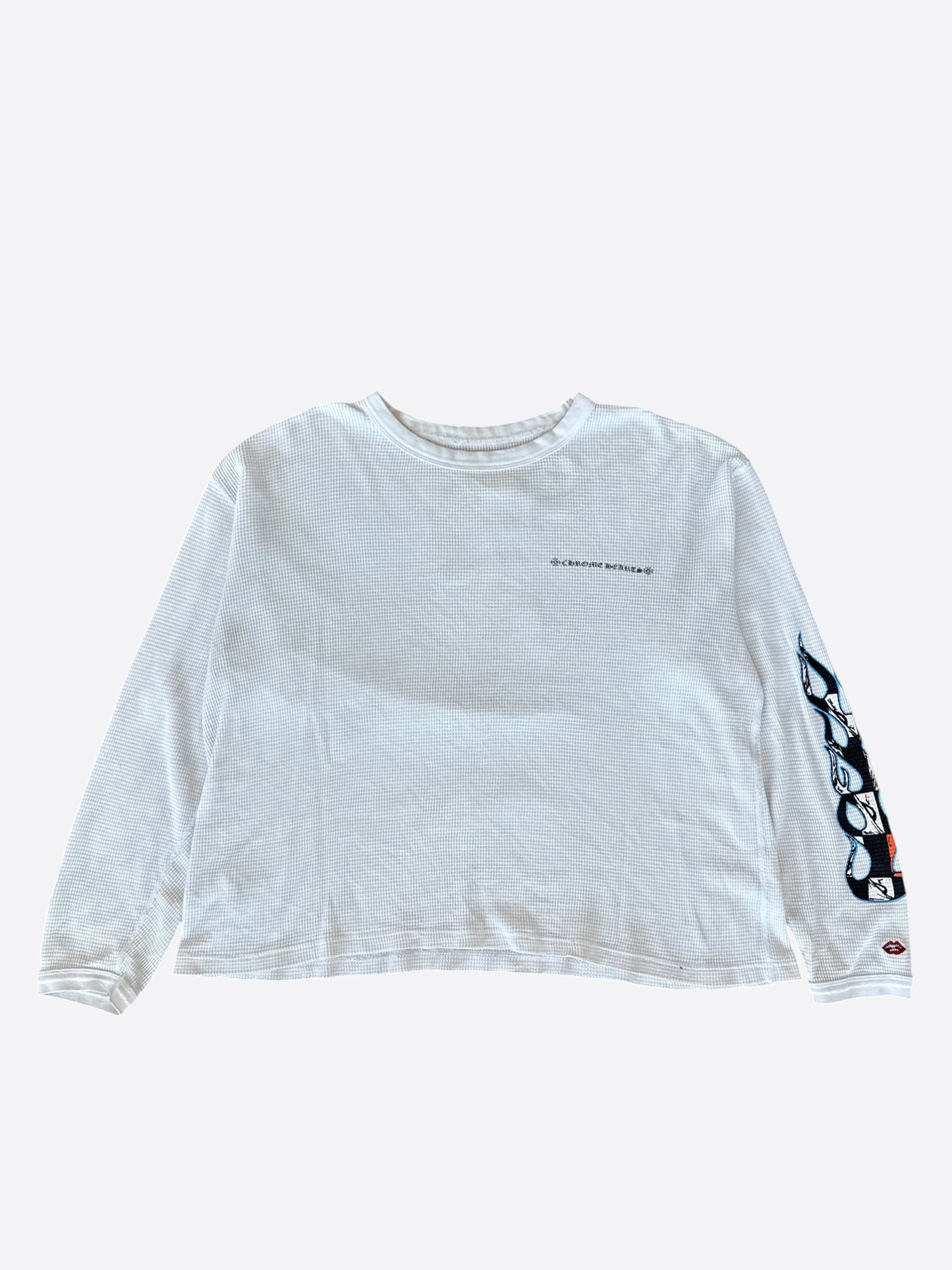 Chrome Hearts Matty Boy White Sinister Thermal Longsleeve T-Shirt