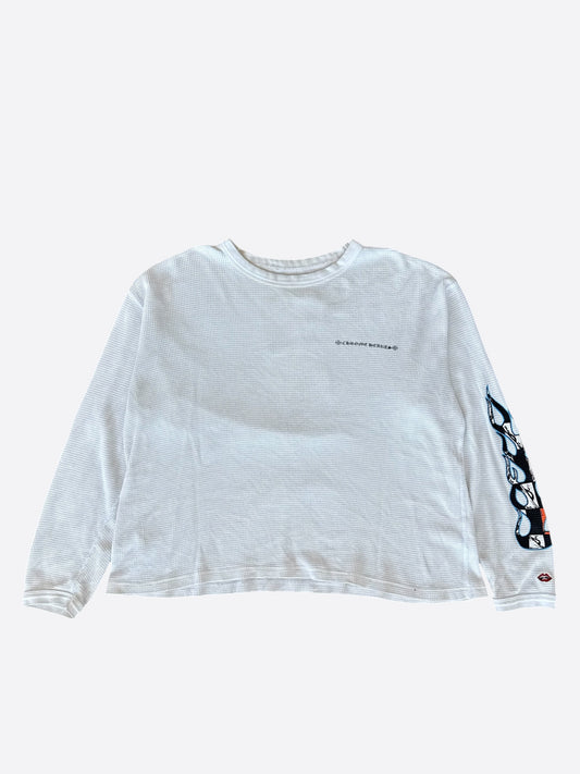 Chrome Hearts Matty Boy White Sinister Thermal Longsleeve T-Shirt