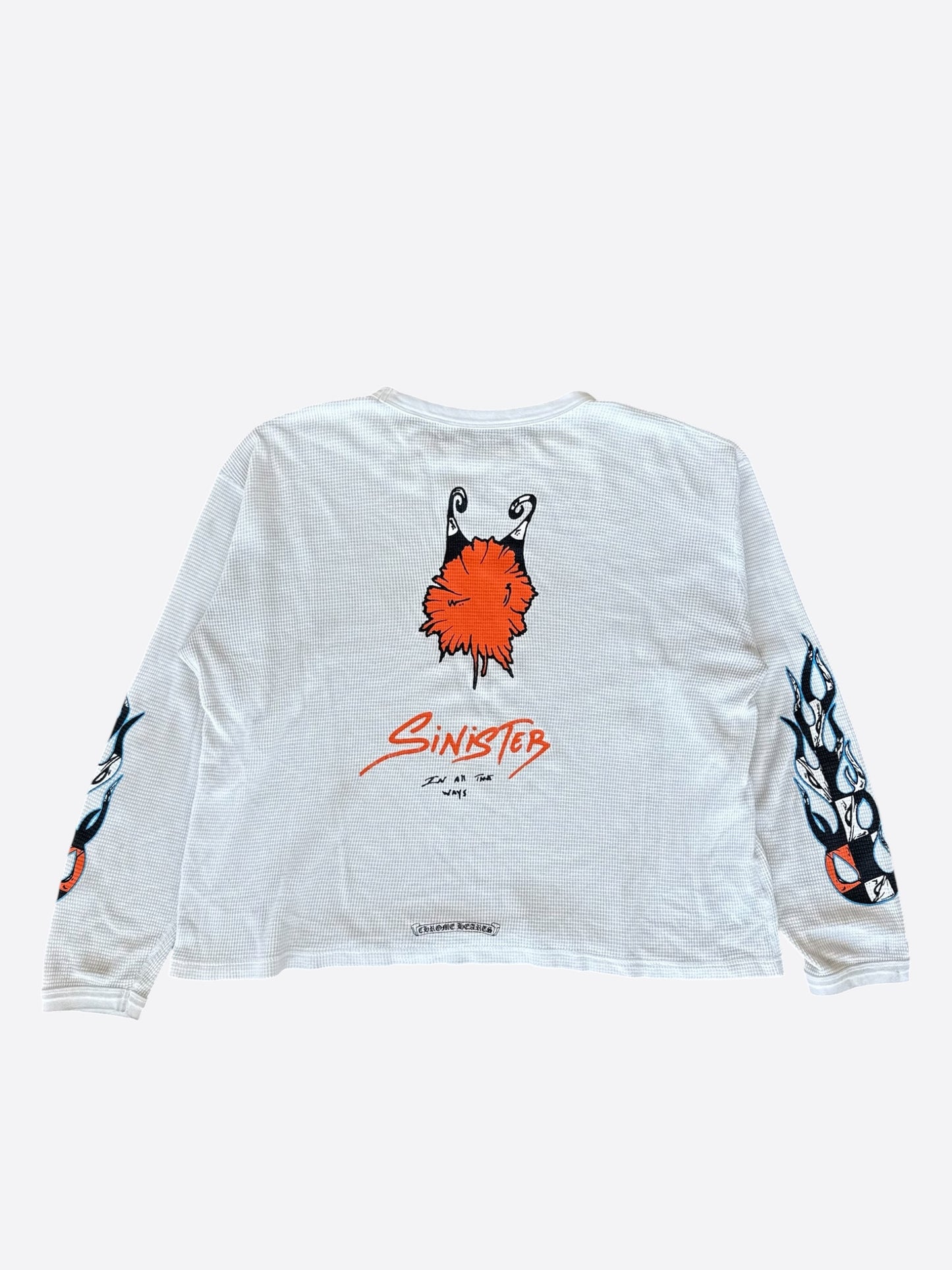 Chrome Hearts Matty Boy White Sinister Thermal Longsleeve T-Shirt