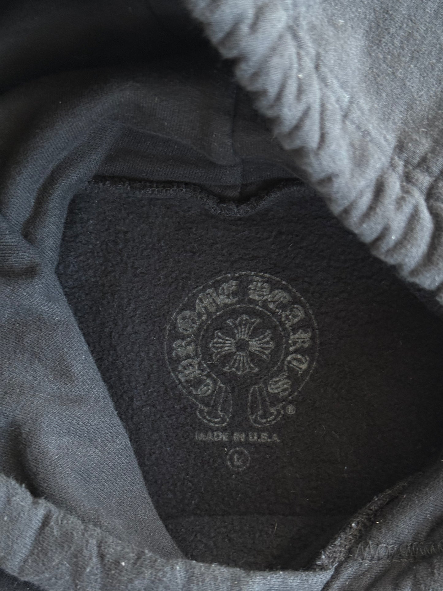 Chrome Hearts Black & White Script Logo Hoodie