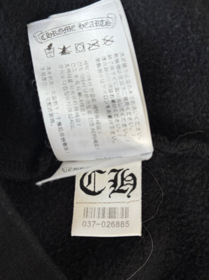 Chrome Hearts Black & White Script Logo Hoodie