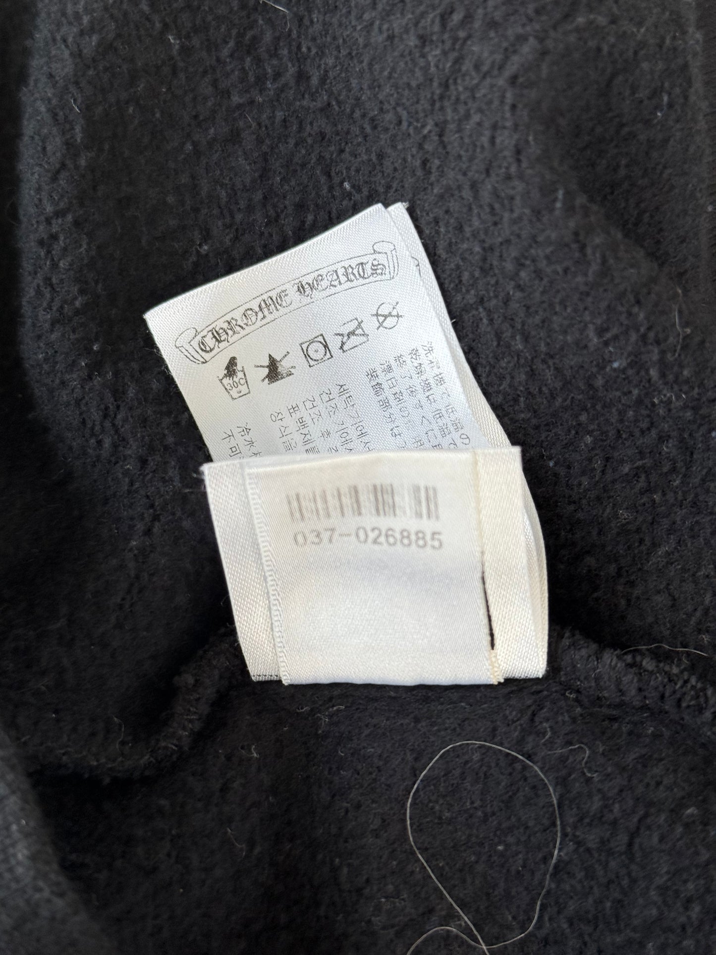 Chrome Hearts Black & White Script Logo Hoodie