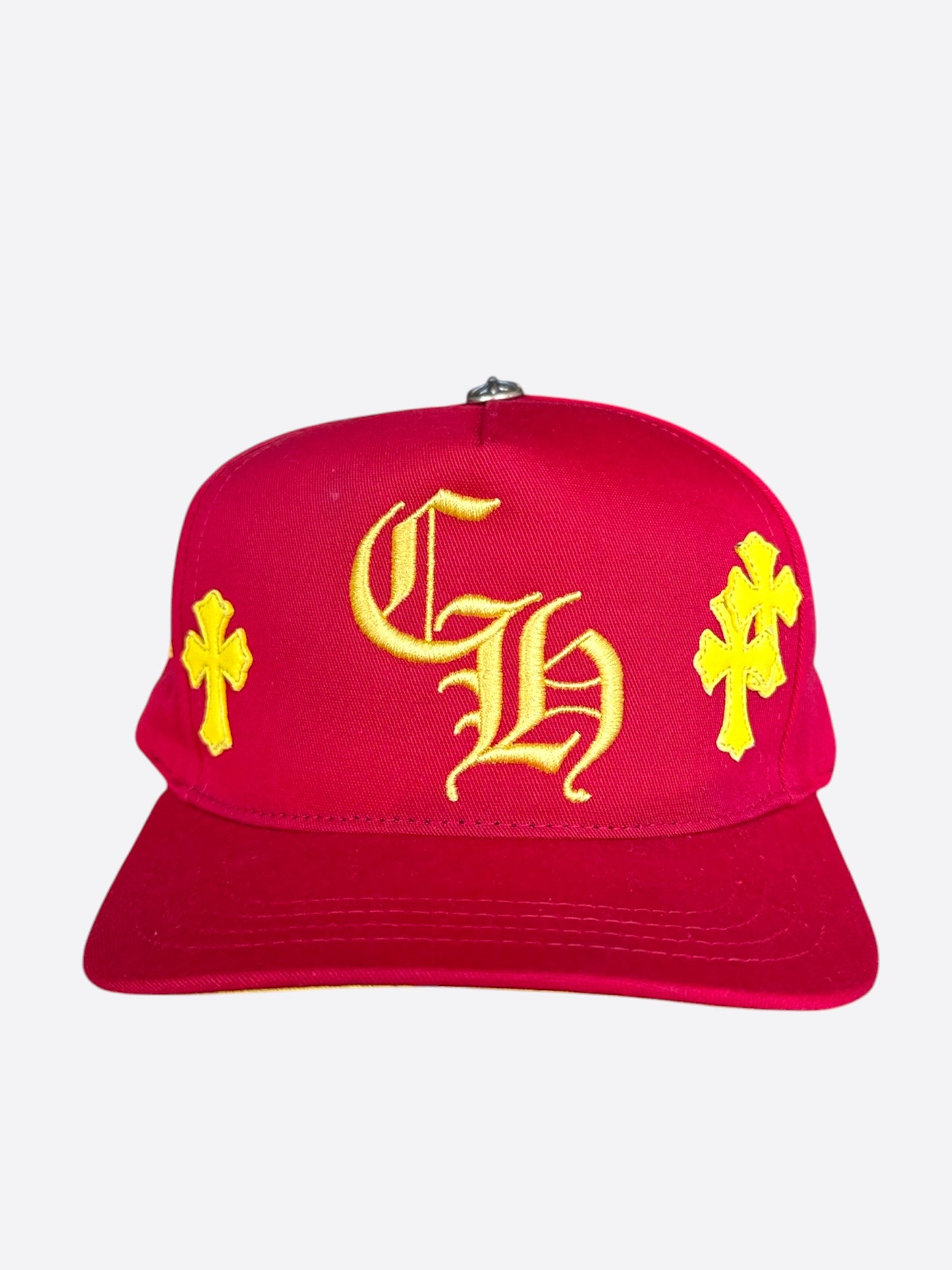 Chrome Hearts Red & Yellow Cross Patch Hat