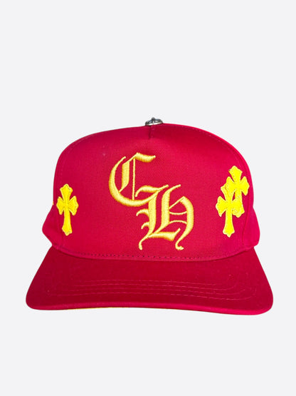 Chrome Hearts Red & Yellow Cross Patch Hat