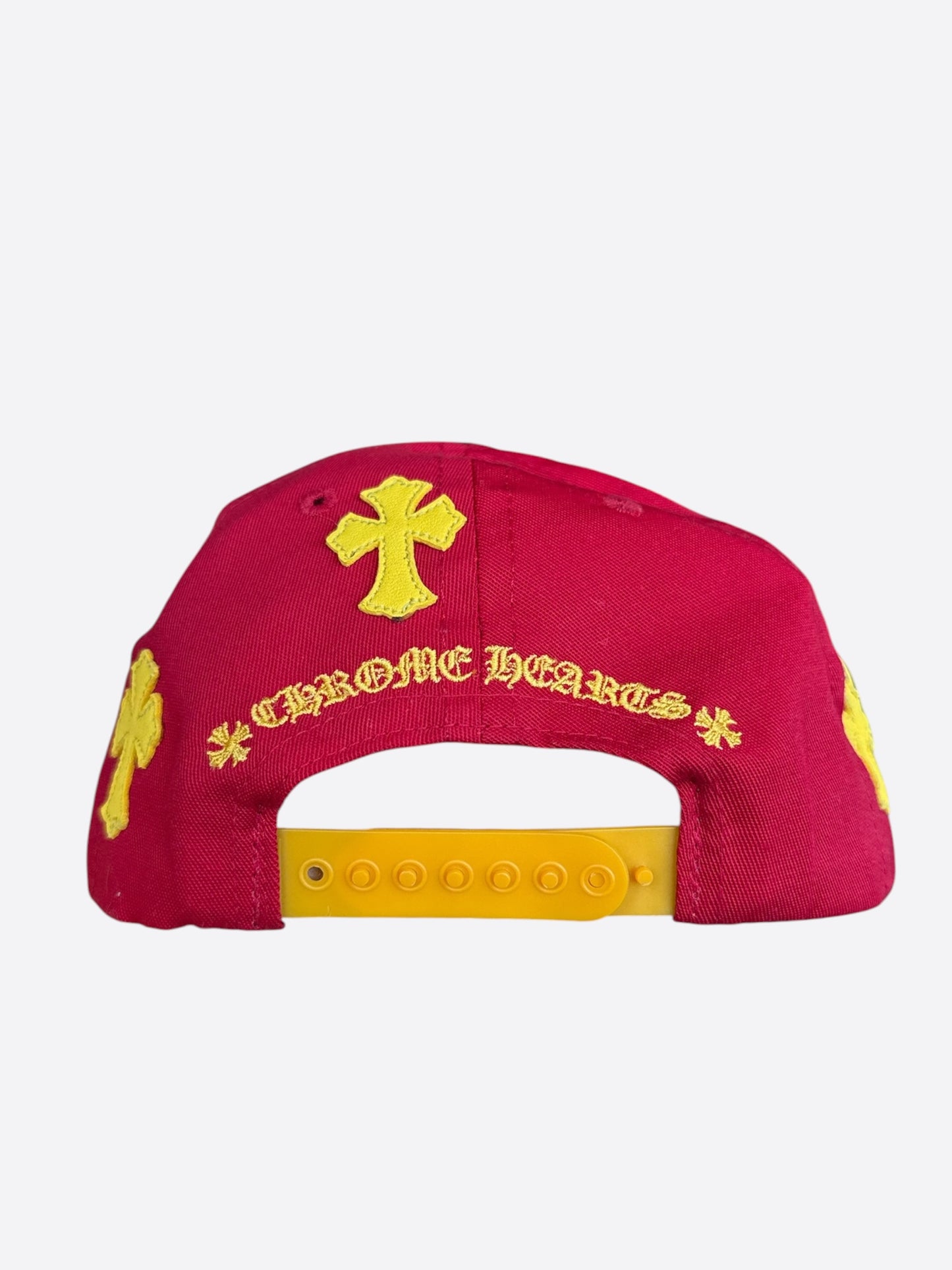 Chrome Hearts Red & Yellow Cross Patch Hat