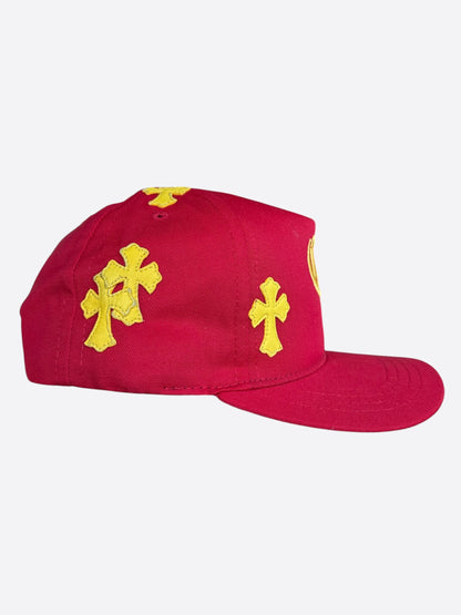 Chrome Hearts Red & Yellow Cross Patch Hat