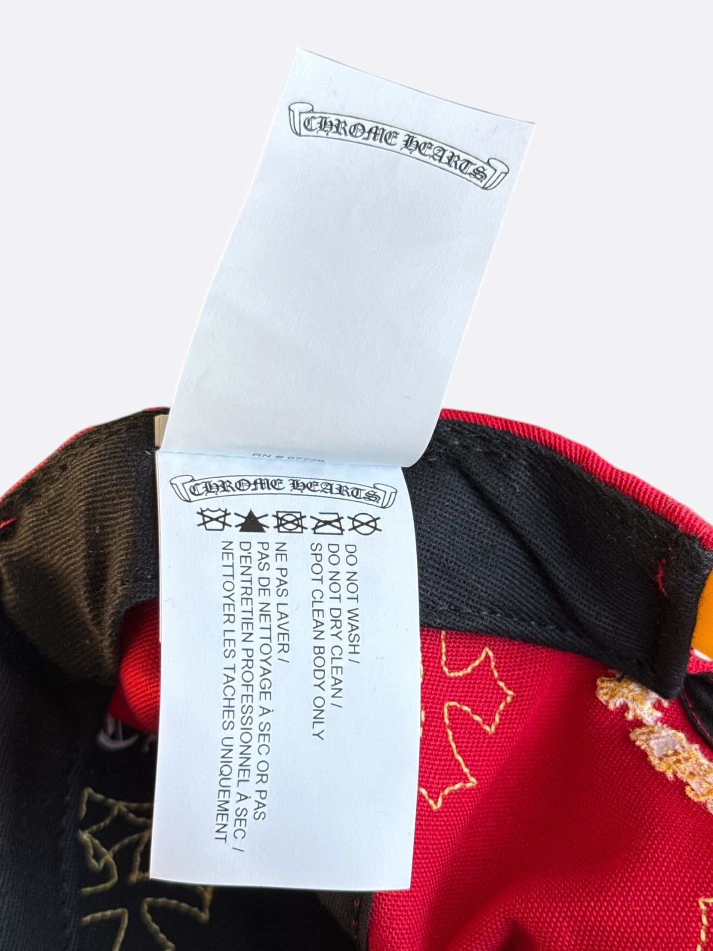 Chrome Hearts Red & Yellow Cross Patch Hat