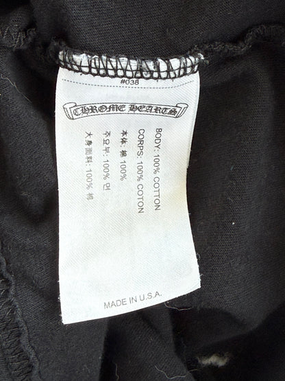 Chrome Hearts Black & White Neck Logo T-Shirt