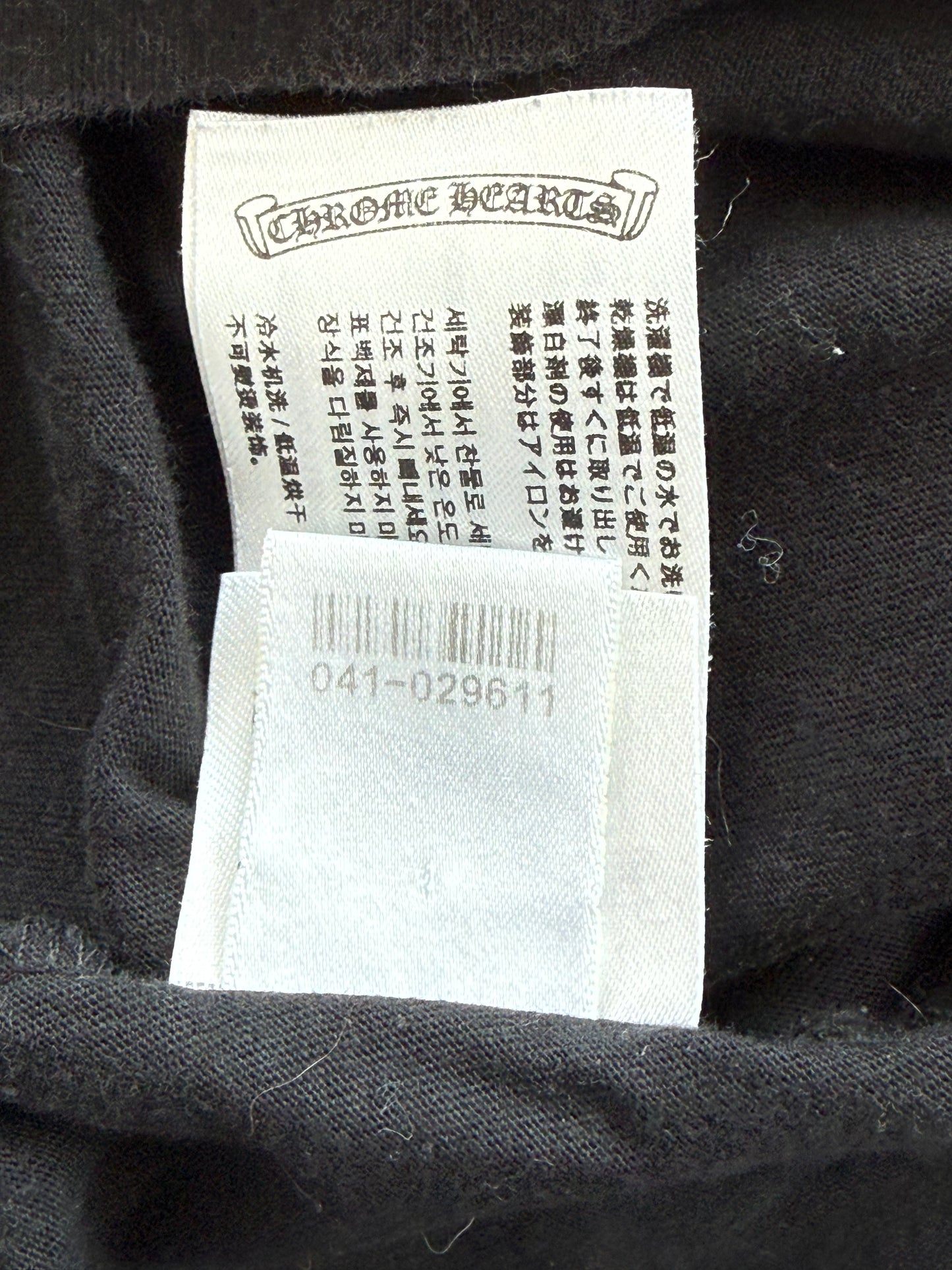 Chrome Hearts Black & White Neck Logo T-Shirt