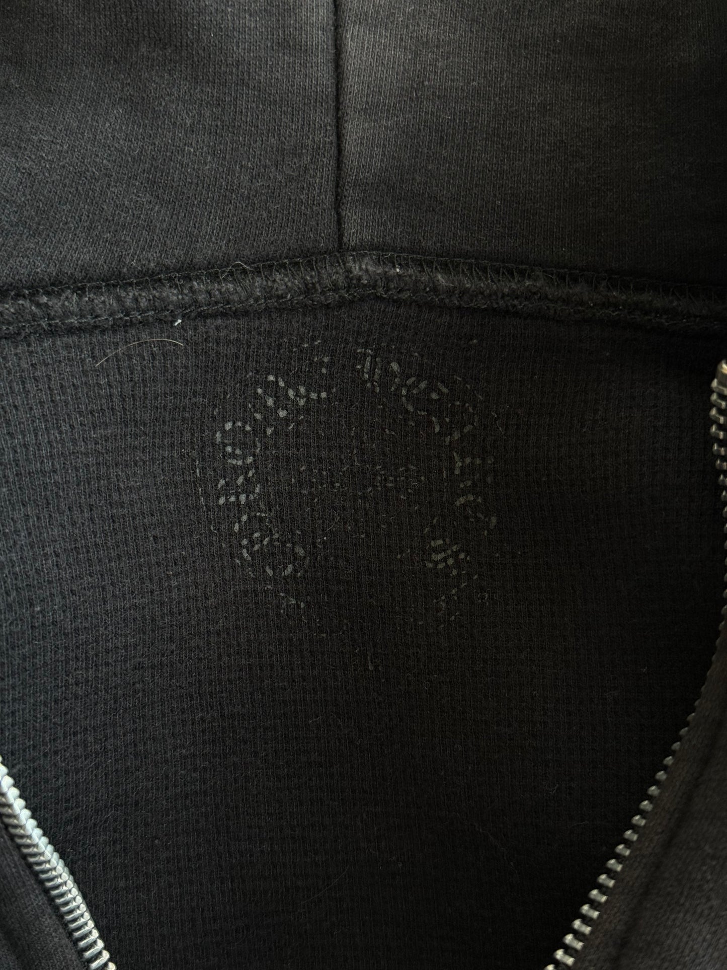 Chrome Hearts Black & Yellow Dagger Logo Zip Up Thermal Hoodie