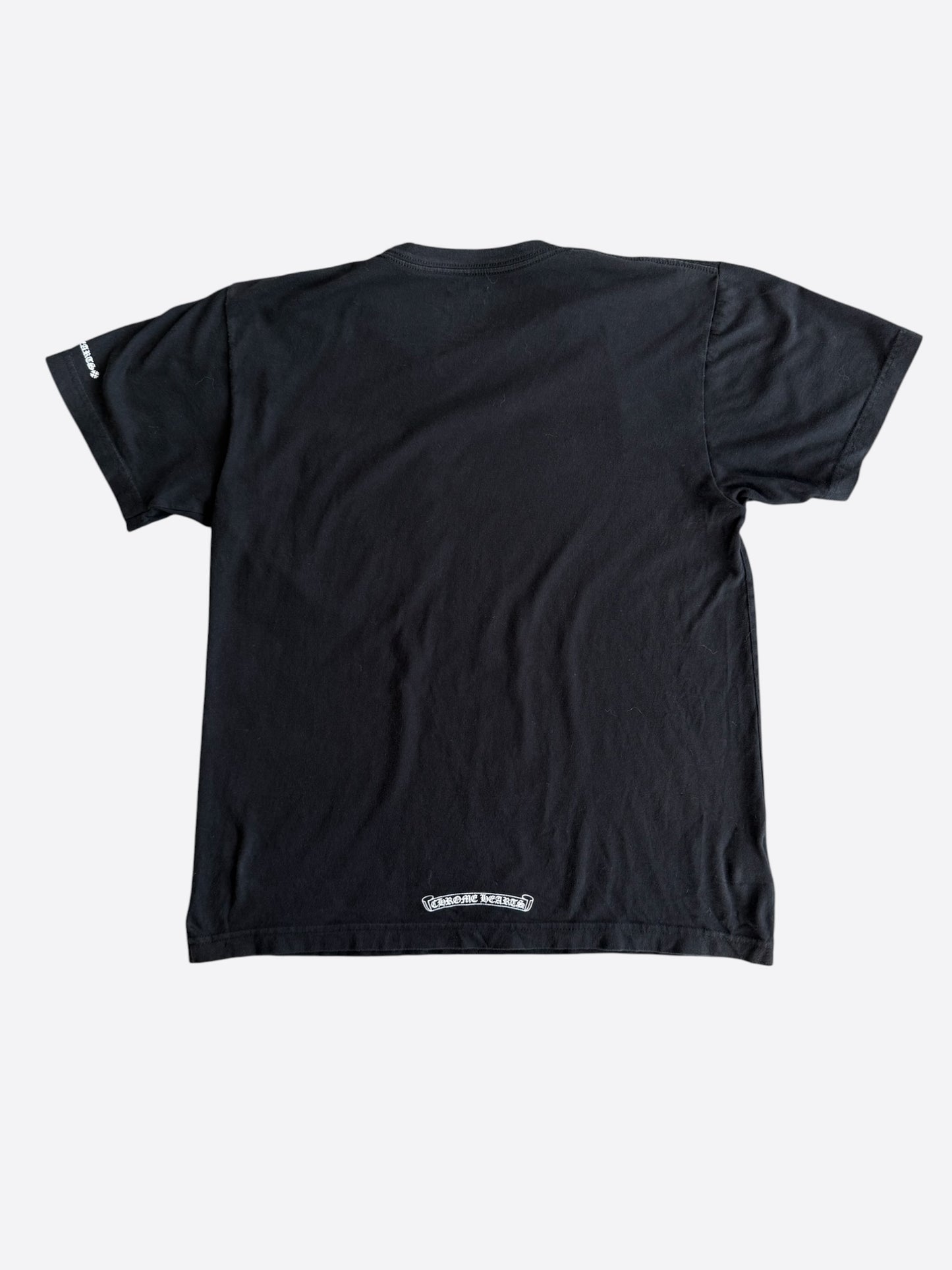 Chrome Hearts Black & White Neck Logo T-Shirt