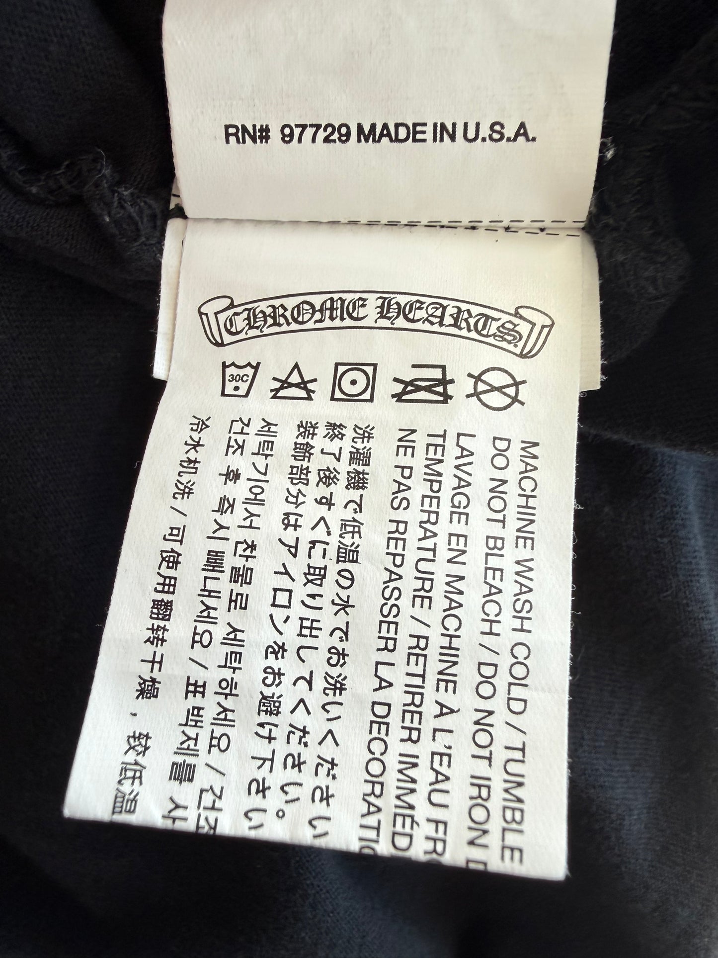 Chrome Hearts Black & Yellow Dagger Logo Longsleeve T-Shirt